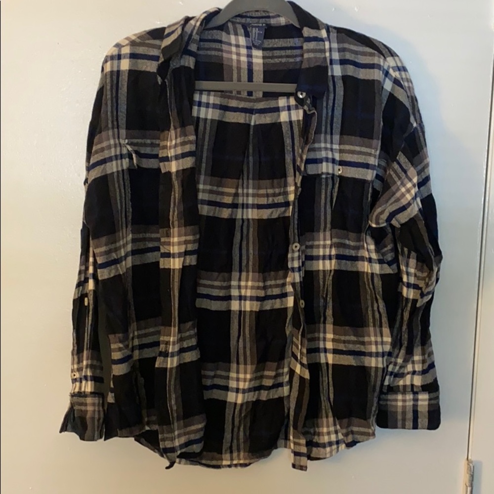 Forever 21 Black and blue flannel